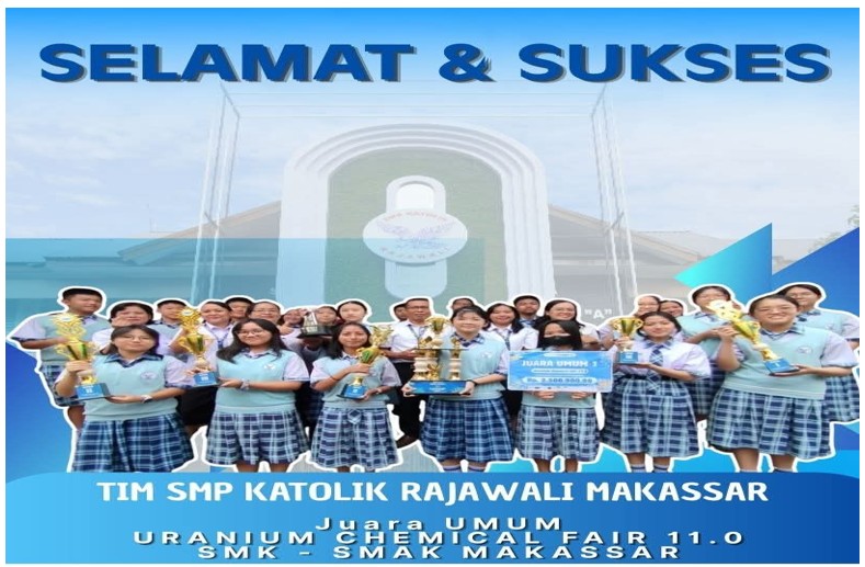 SMP Katolik Rajawali Meraih Juara Umum di Ajang URANIUM SMK SMAK Makassar, Borong 13 Piala