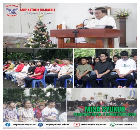 Misa Syukur Natal dan Tahun Baru Warnai Kebersamaan Warga SMP Katolik Rajawali Makassar